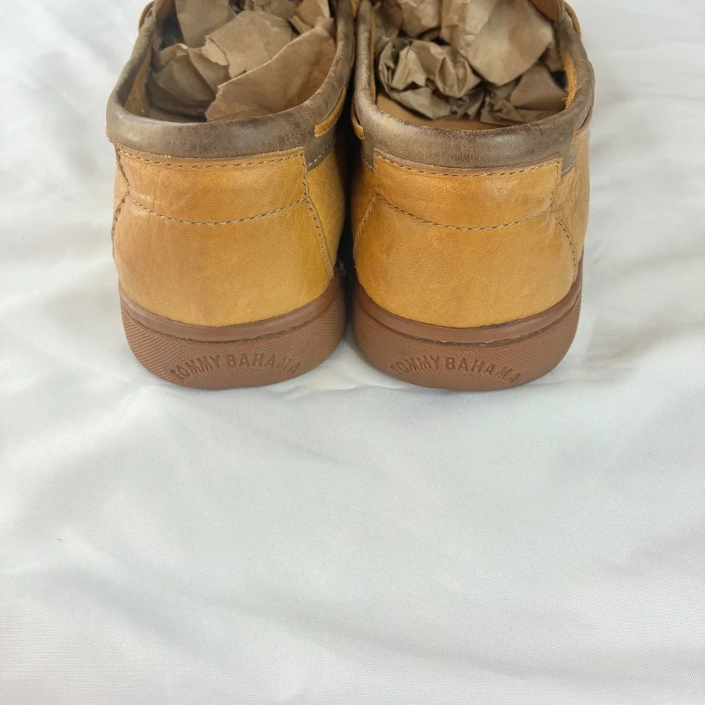 Tommy Bahama Mens TB-215 Russet Brown Leather Tassel Loafers 9.5 M